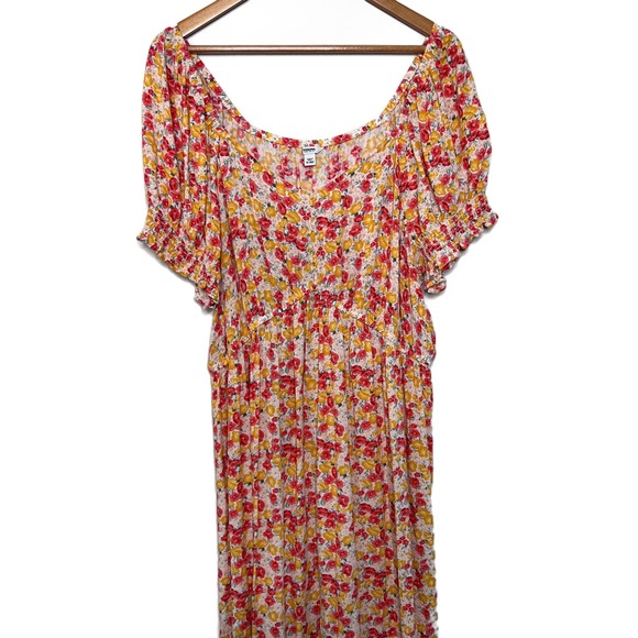 SONOMA Maternity Goods for Life Floral Maxi Dress Smocked Waist Puff Sleeve Midi - Picture 10 of 16